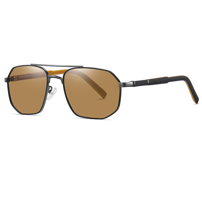 Men's Aviator Double Bridge Large Frame Polarized Sunglasses