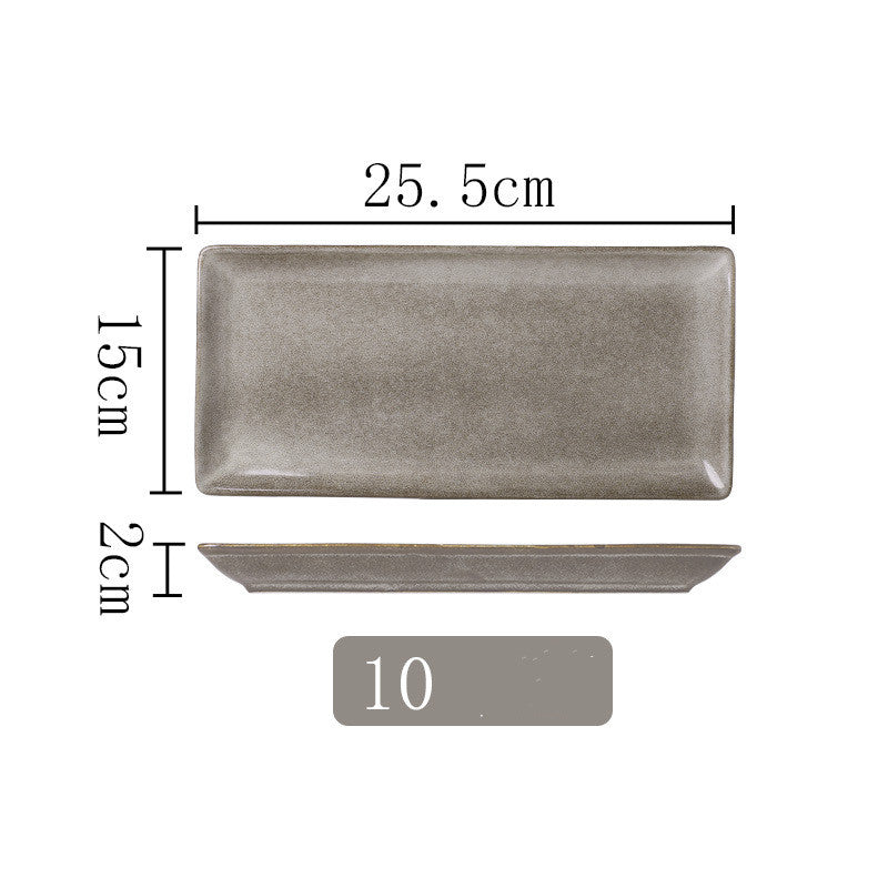 Kiln Into Ceramic Tableware Creative Hotel Steak Plate
