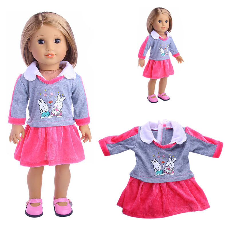 18 Inch American Girl Doll Clothes Rabbit Skirt Suit