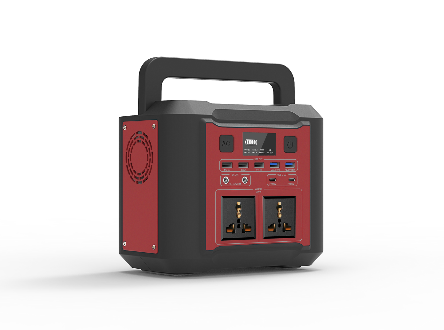 300W Portable Energy Storage Lithium Battery AC 110V 220V Outdoor USB Backup Solar Generator Home Power Station For Camping