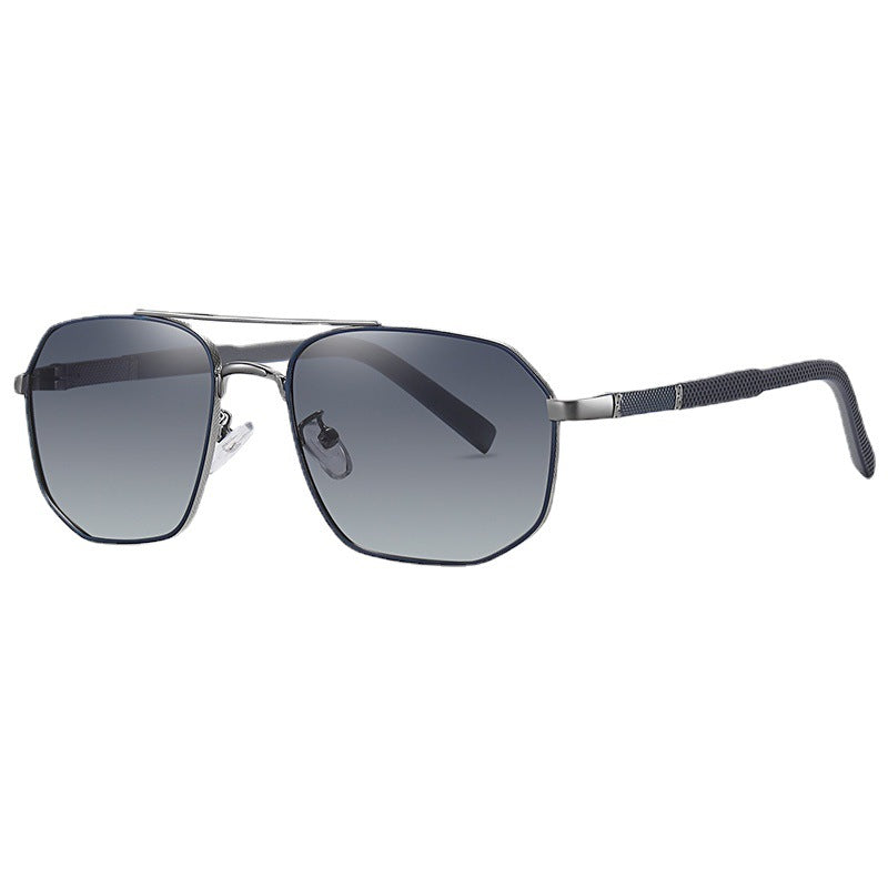 Men's Aviator Double Bridge Large Frame Polarized Sunglasses