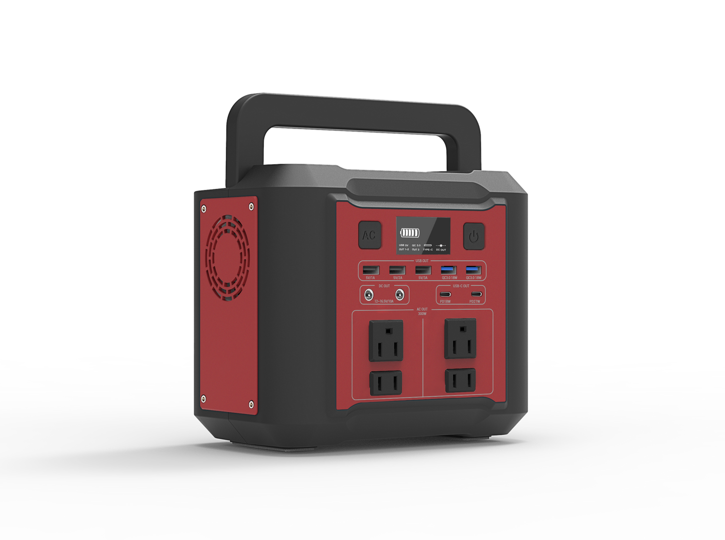 300W Portable Energy Storage Lithium Battery AC 110V 220V Outdoor USB Backup Solar Generator Home Power Station For Camping