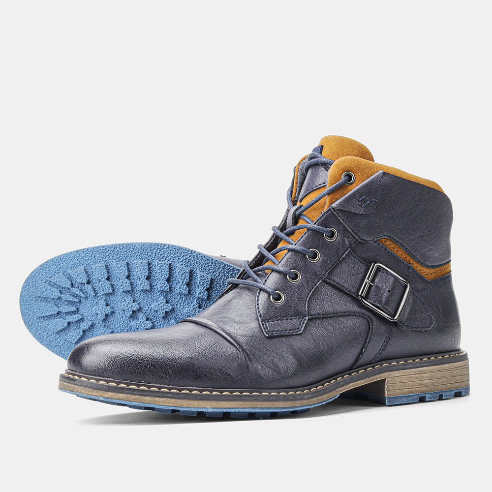 Large Size Men's Leather Boots Single Boots