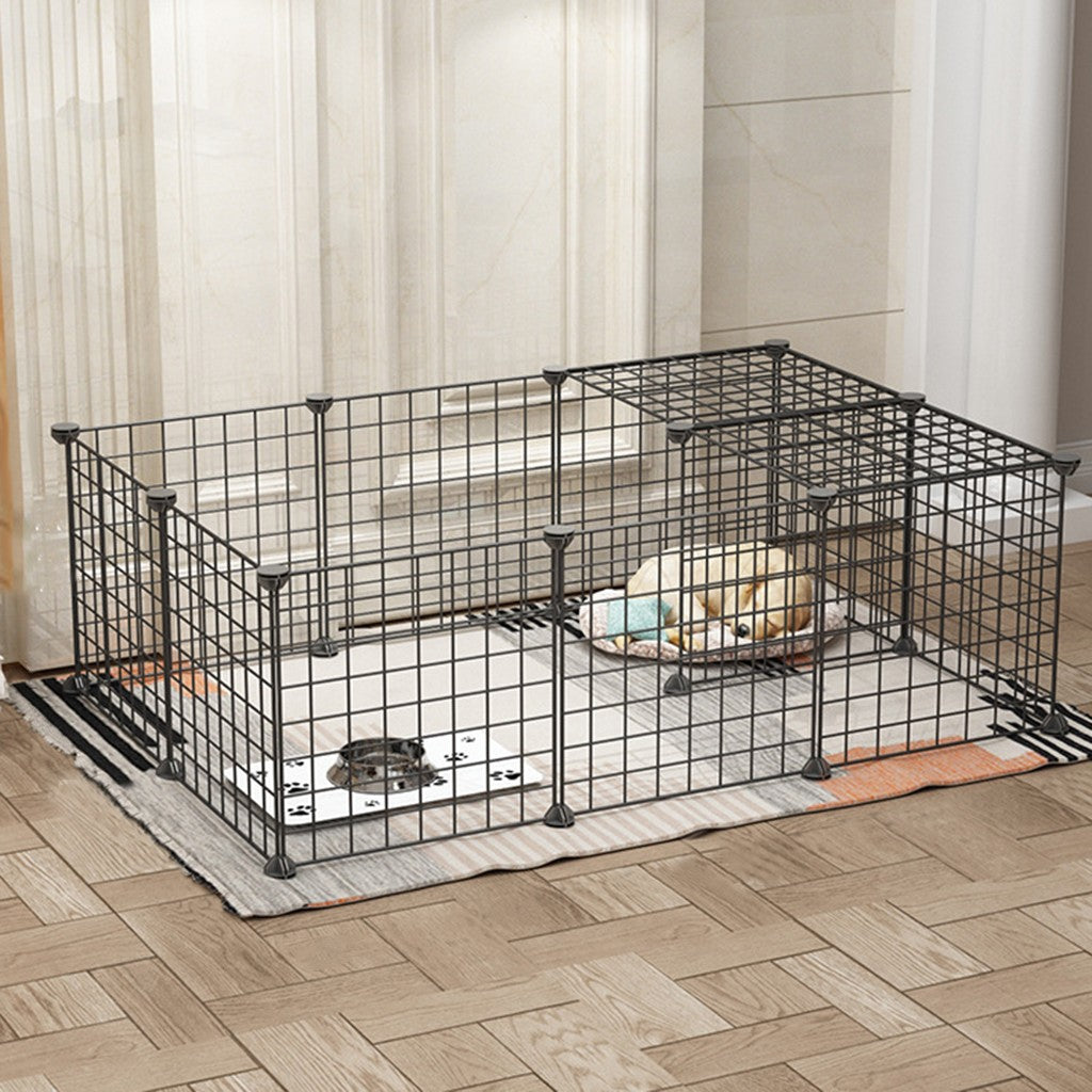 Metal Pet Playpen Dog Kennel Pets Fence Exercise Cage 16 Panels US Stock