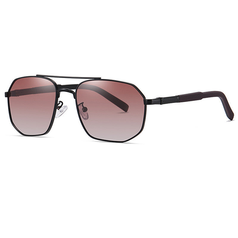 Men's Aviator Double Bridge Large Frame Polarized Sunglasses