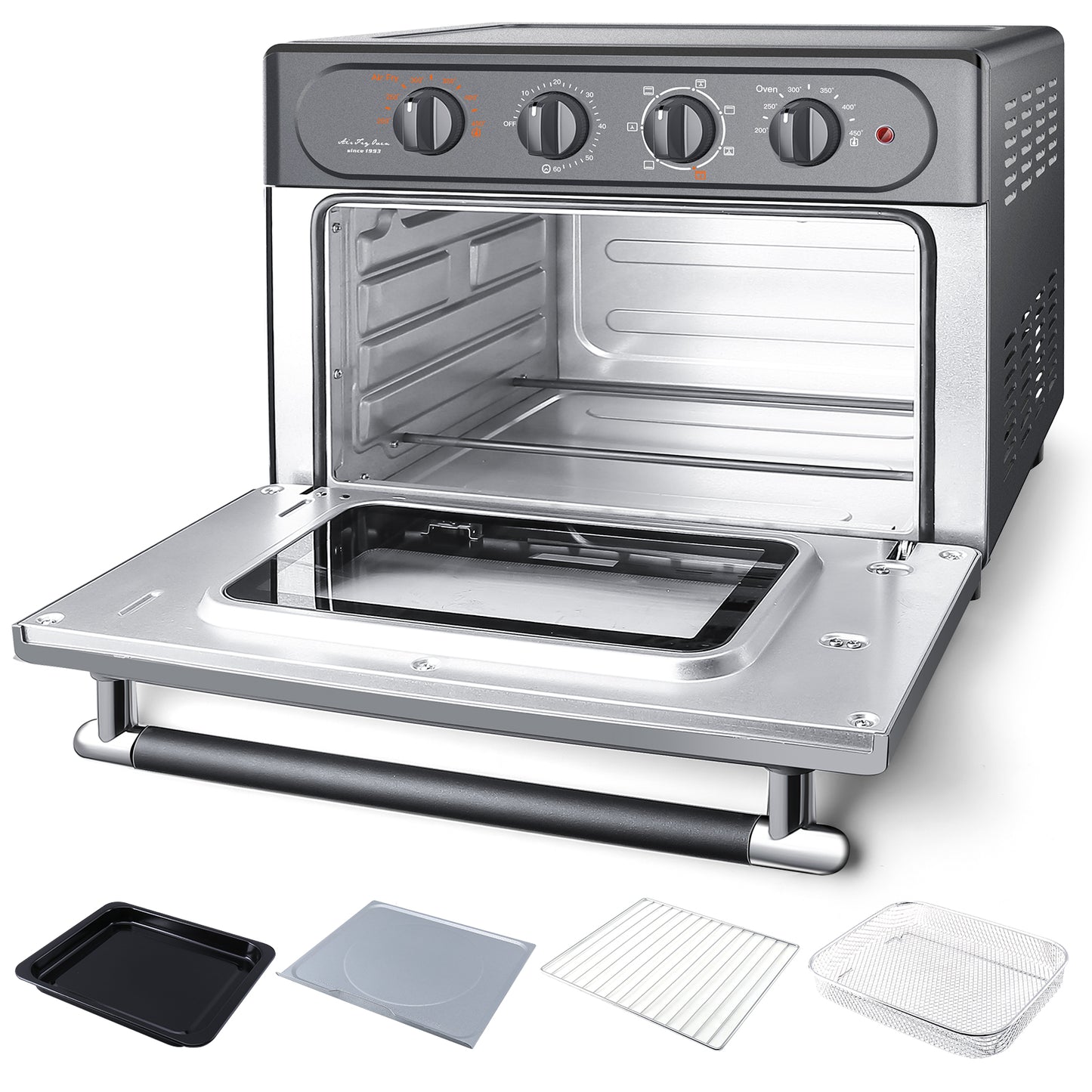 Air Fryer Pan Oven 23L Large Capacity 7 In 1 Convection Oven, Air Oven, Small Kitchen Appliances, With Air Frying, Grilling, Toasting, Grilling And Baking Functions
