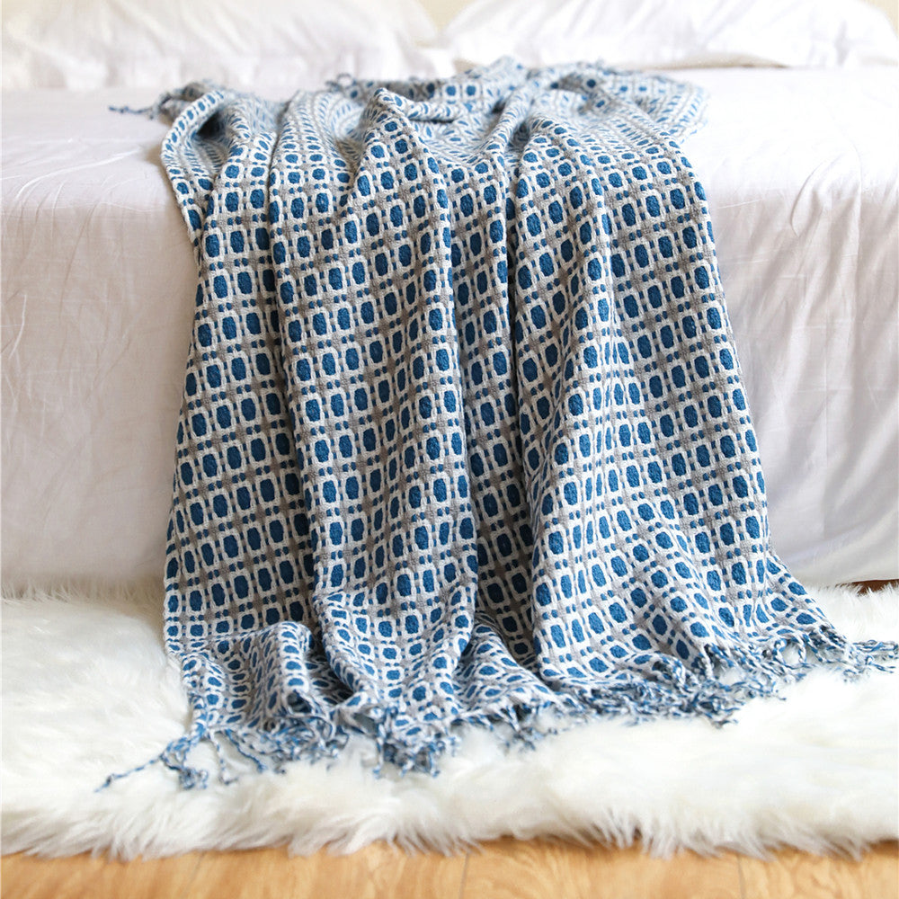 Sofa Blanket Hotel Bed Towel Bed Flag Tassel Shawl Blanket Bed End Cloth Blanket