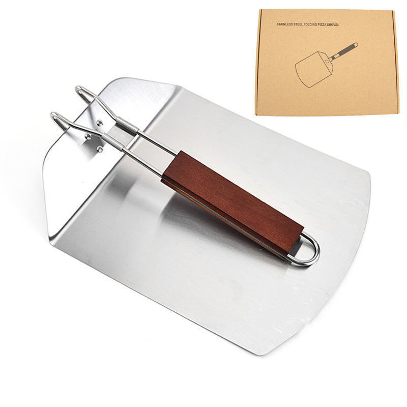 Stainless Steel Kitchen Supplies Baking Scraper Pizza Shovel Folding