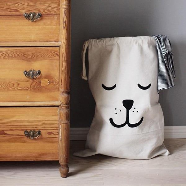 Cotton Linen Cloth Art Waterproof Dirty Clothes Hamper Large Storage Basket