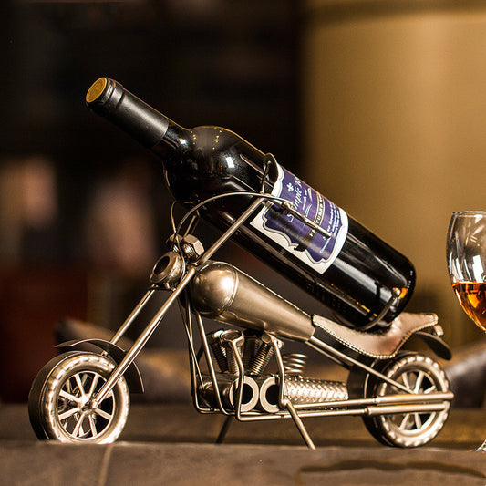 Drunk Driving Wine Cabinet Ornaments Wine Bottle Wine Rack Wrought Iron Bar Home Harley Wine Cabinet