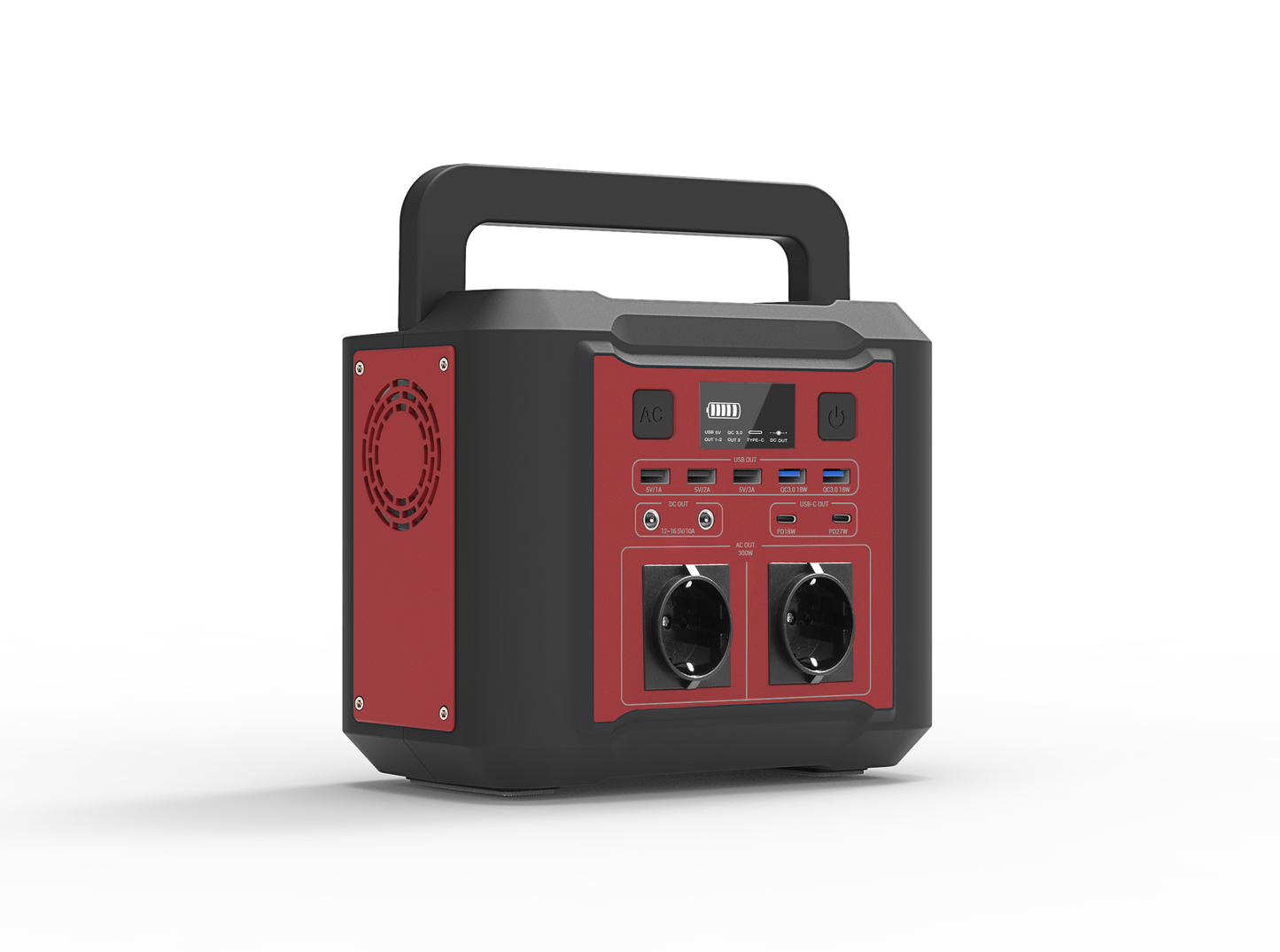 300W Portable Energy Storage Lithium Battery AC 110V 220V Outdoor USB Backup Solar Generator Home Power Station For Camping