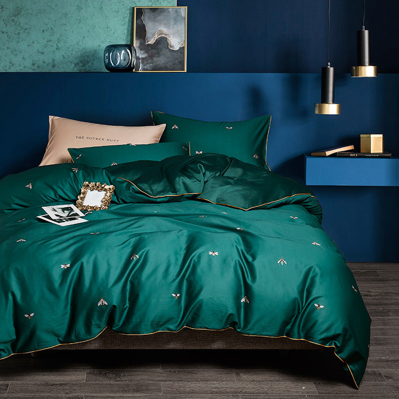 Printed Four-Piece Duvet Cover Set