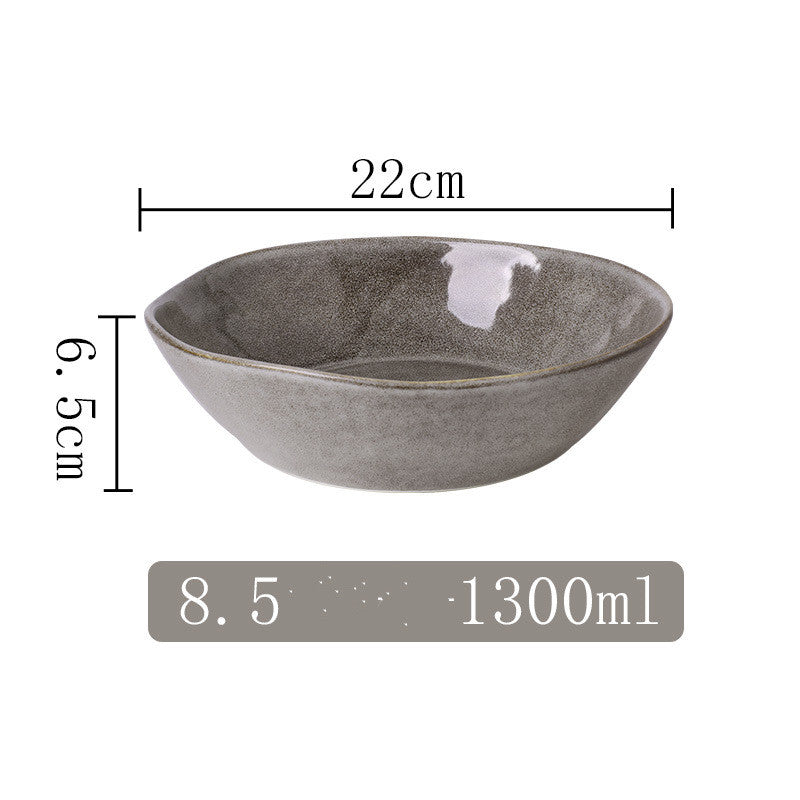Kiln Into Ceramic Tableware Creative Hotel Steak Plate