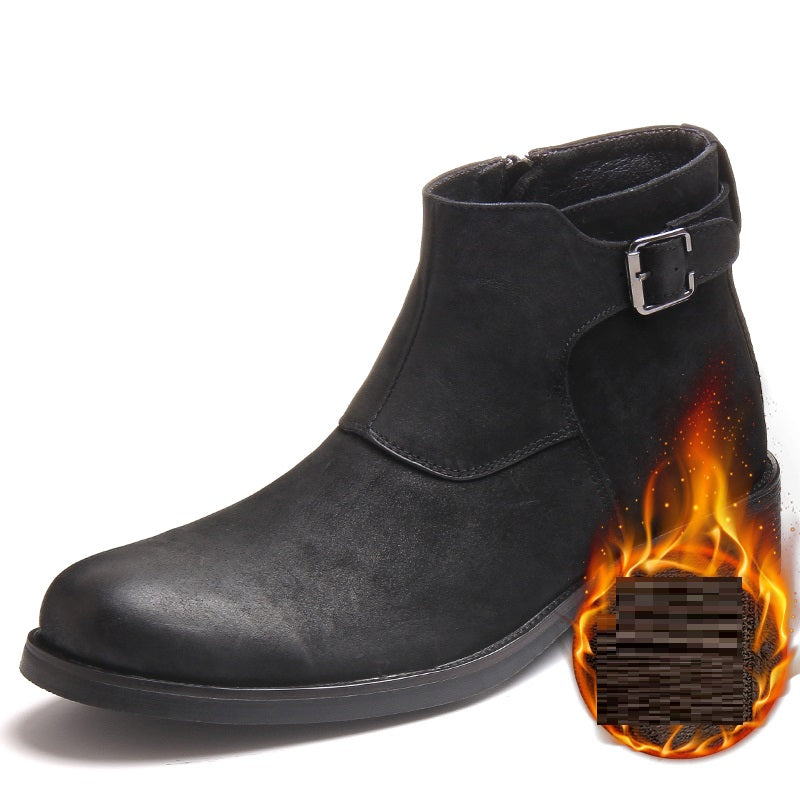 Men's Genuine Leather Boots Mid-cut Martin Boots