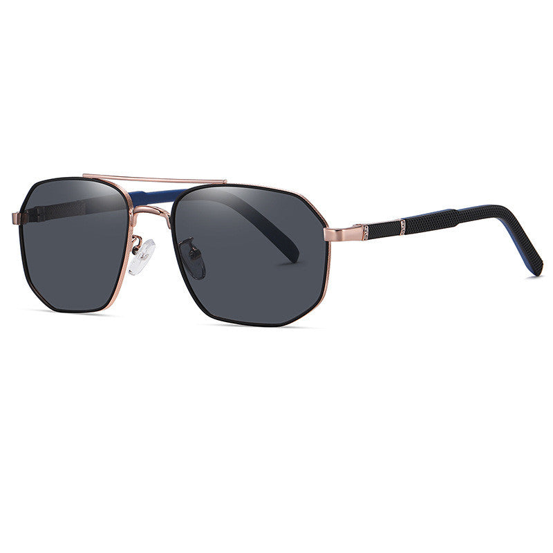 Men's Aviator Double Bridge Large Frame Polarized Sunglasses