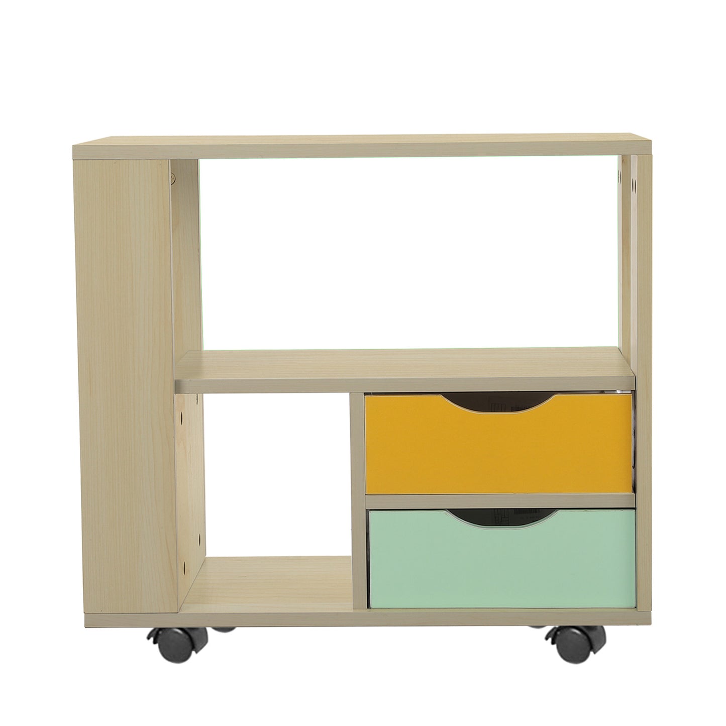 Bedroom End Table Bed Side Coffee Table  Stand With Storage Shelf And 2 Draws