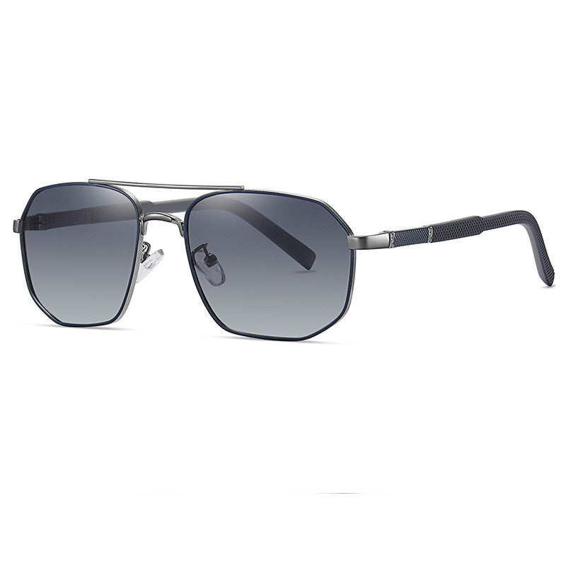 Men's Aviator Double Bridge Large Frame Polarized Sunglasses