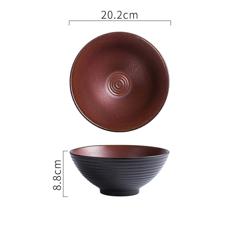 Home Large Ramen Bowl Creative Cutlery Set