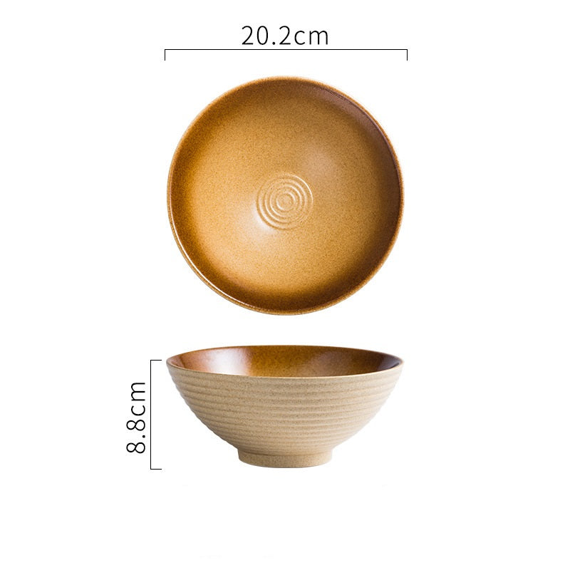 Home Large Ramen Bowl Creative Cutlery Set