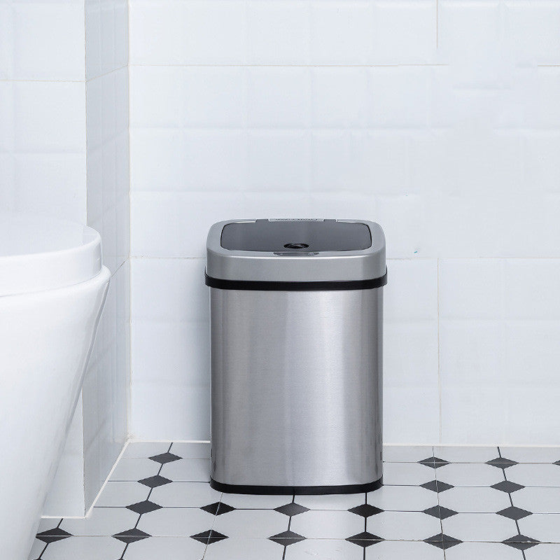 Home Office Business Intelligent Induction Stainless Steel Trash Can